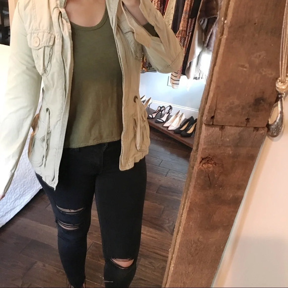 Mossimo xsmall tan utility Fall weather jacket - Picture 1 of 5